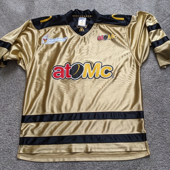 McDONALDS ATOMIC GOLD ICE HOCKEY JERSEY SIZE YOUTH XL RMHC - Picture 1 of 7